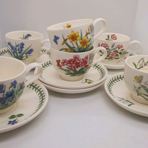 영국포트메리온전.후기월별찻잔 ( 6셋트값 )새상품