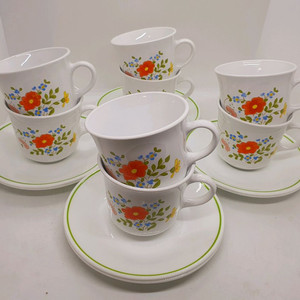 빈티지 단종코렐 와일드 플라워컵&소서1조값