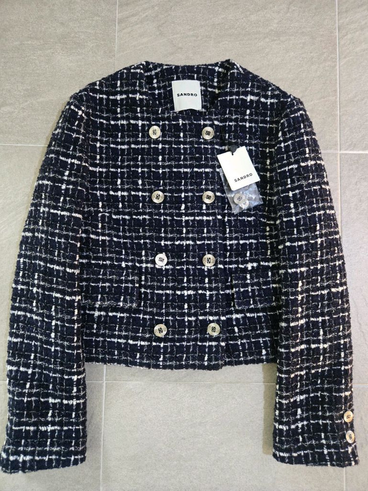 산드로 트위드 자켓 새상품--3