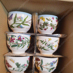 백화점정품) 영국포트메리온커피잔0.28L 6셋트 새것