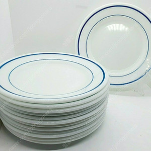 미국산 앤틱 파이렉스 블루밴드 대접시 개당값 이미지