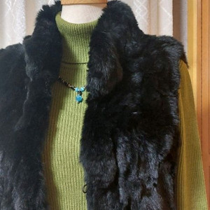 밍크 베스트 PREM by IT MICHA 블랙 퍼 베스트 55