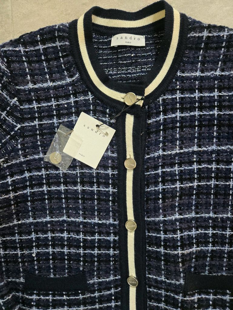 산드로 트위드 가디건 이미지