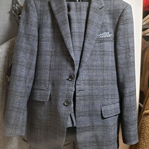 바쏘 옴므 남성 정장 체크무늬 상하의 세트