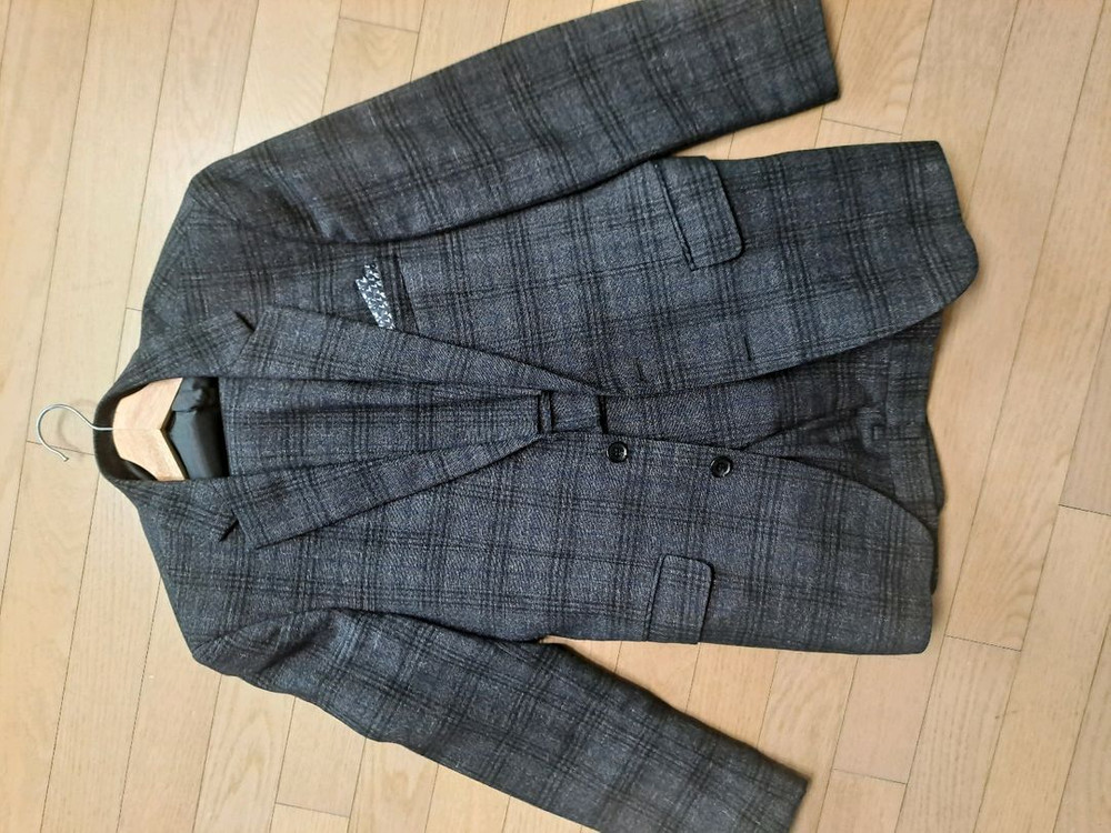 바쏘 옴므 남성 정장 체크무늬 상하의 세트--1