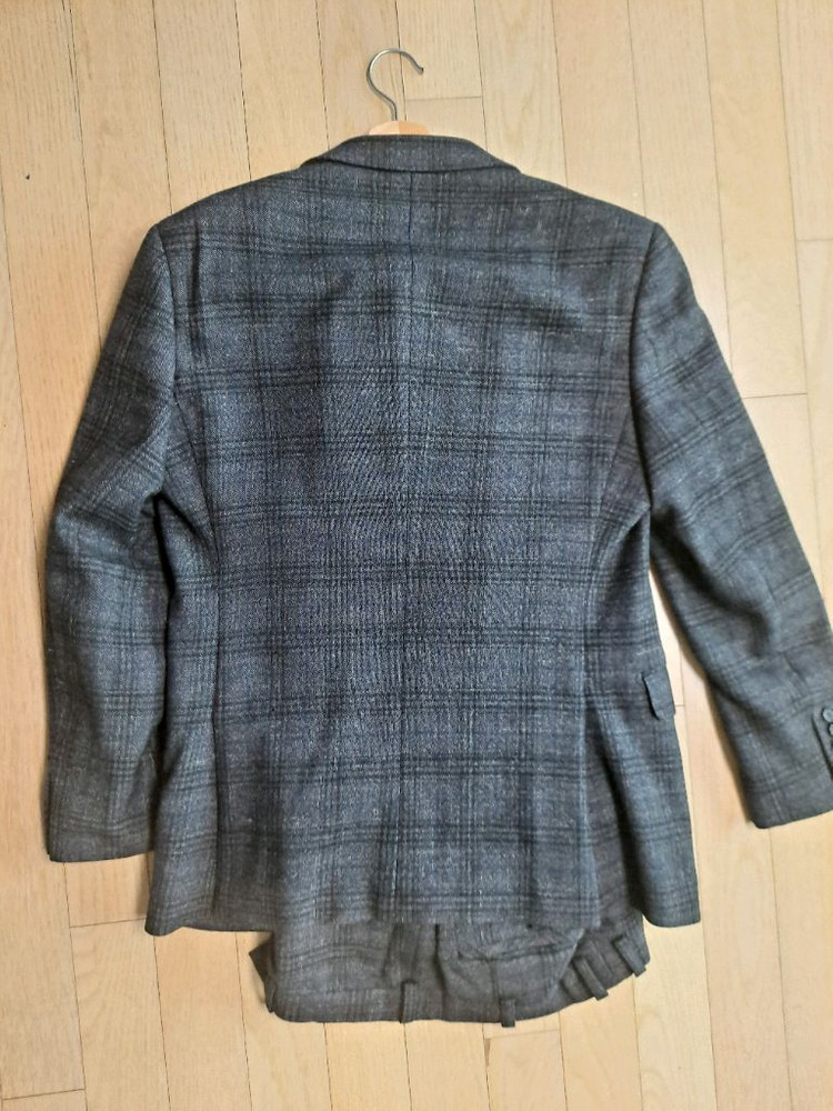 바쏘 옴므 남성 정장 체크무늬 상하의 세트--2