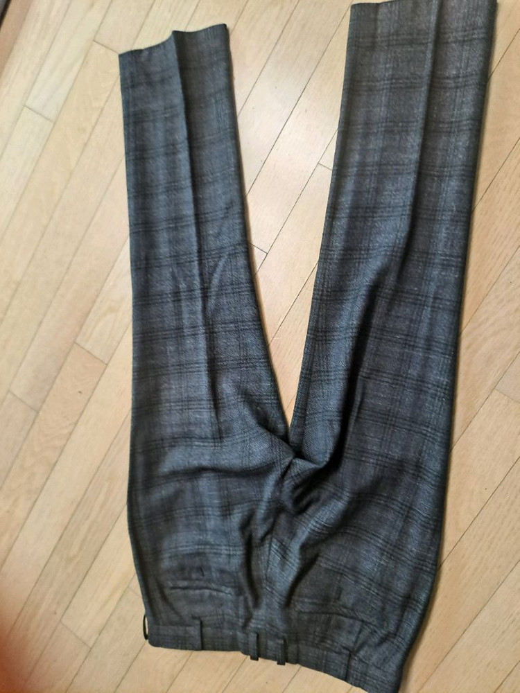 바쏘 옴므 남성 정장 체크무늬 상하의 세트--4