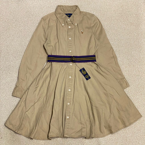 (새상품) 폴로 신형 키즈 베이지 셔츠 벨트 원피스 6세