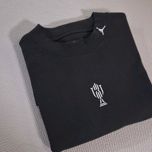 조던 X 트로피 롬 숏 슬리브 탑 블랙 S