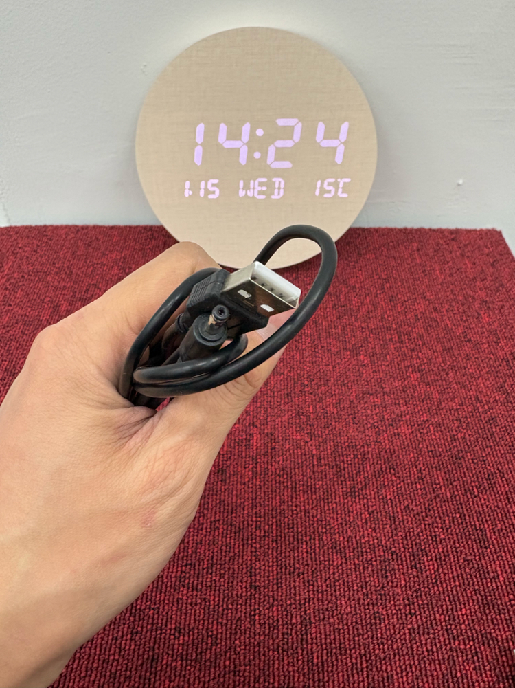 원형 디지털 LED시계--2