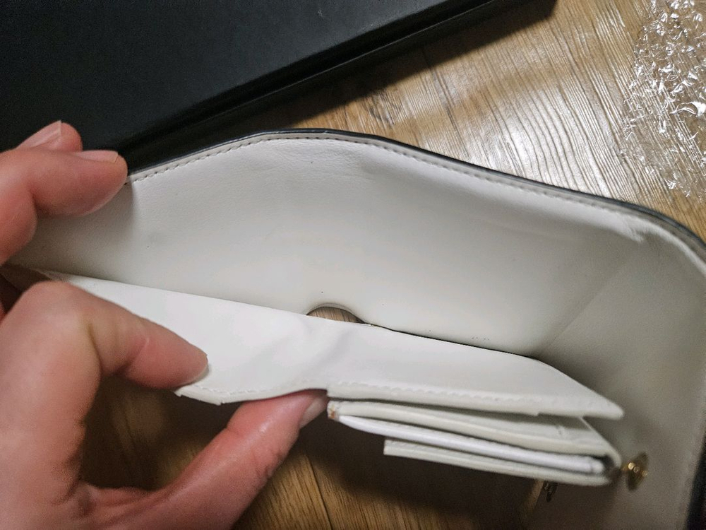 셀린느 트리옹프 캔버스 여성 3단 반지갑--4