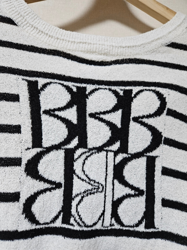 에고이스트 부클 자카드 볼륨 반팔 풀오버 55사이즈 EGOIST--4