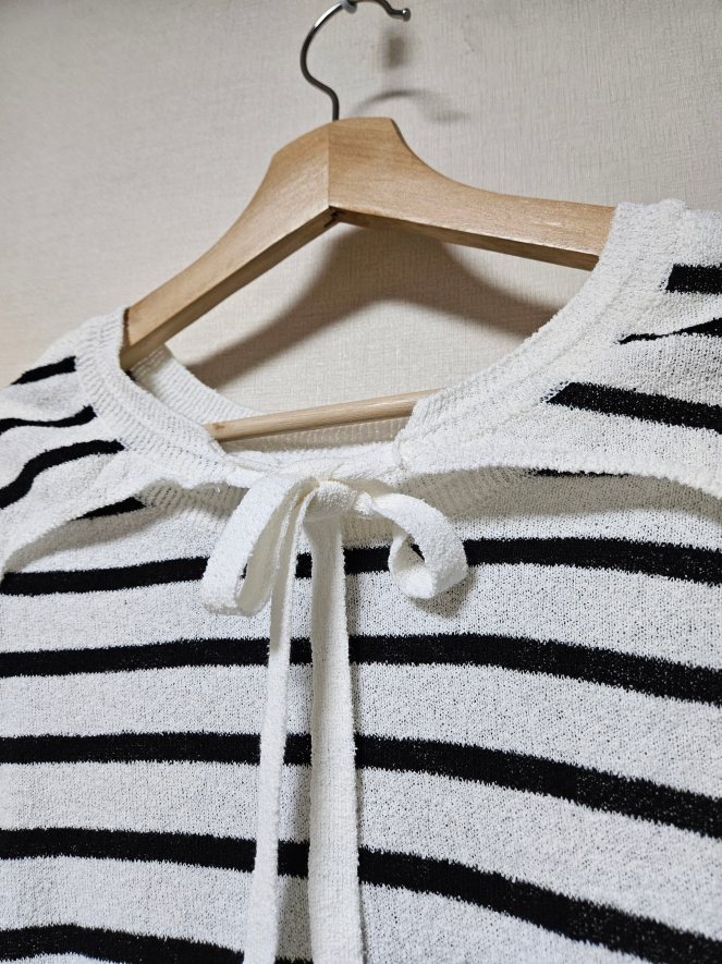 에고이스트 부클 자카드 볼륨 반팔 풀오버 55사이즈 EGOIST--8