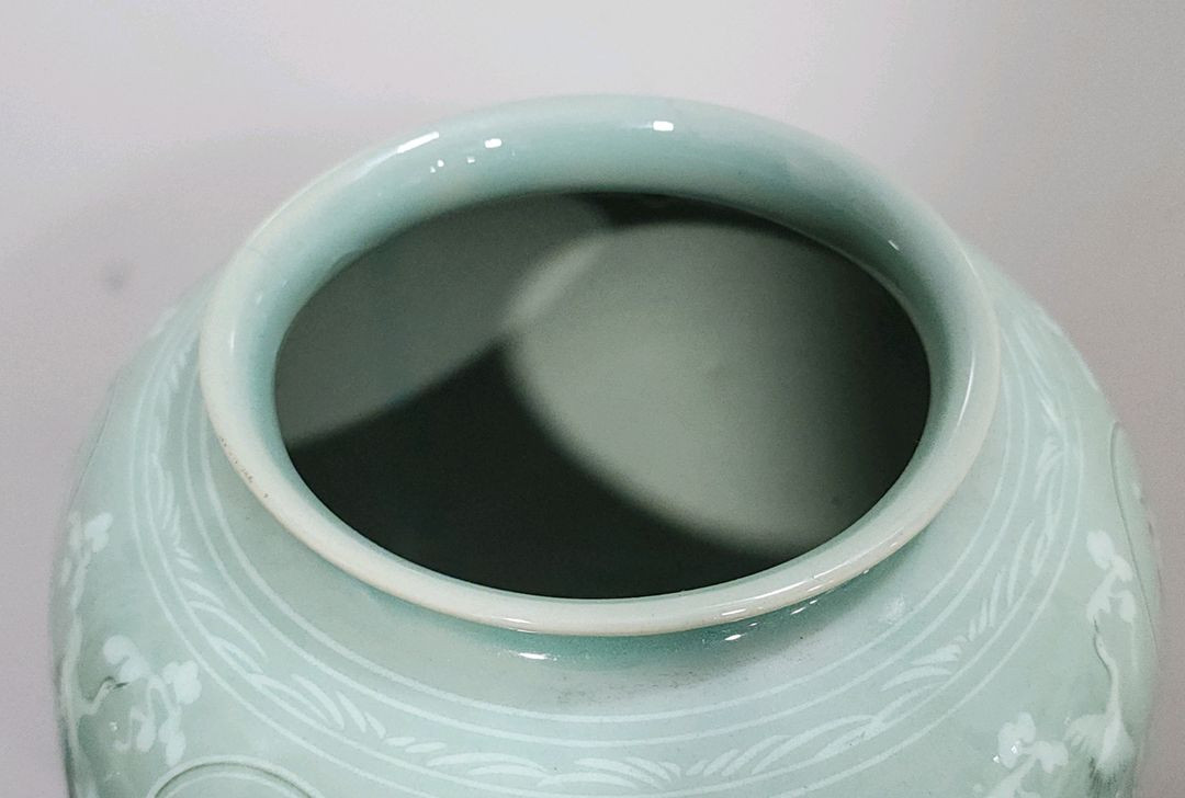 석봉 조무호 무빙열 상감청자운학문매병.--2