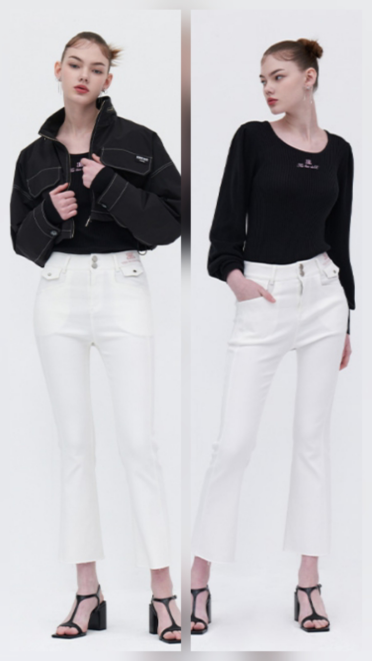 에고이스트 스판 부츠컷 데님 팬츠 55사이즈 EGOIST--1