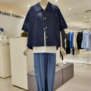 스튜디오 톰보이 스티치디테일 오버핏 셔츠 프리