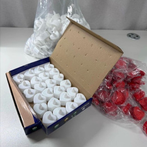 프로포즈/이벤트용 LED 하트 촛불 + 조화 꽃잎 세트