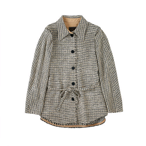 새상품 써스데이아일랜드 트위드 퍼프소매 자켓(착불)--1
