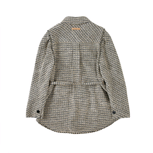 새상품 써스데이아일랜드 트위드 퍼프소매 자켓(착불)--2