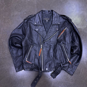 카프리치오 소가죽 바이크 레더 벨티드 라이더자켓 XL