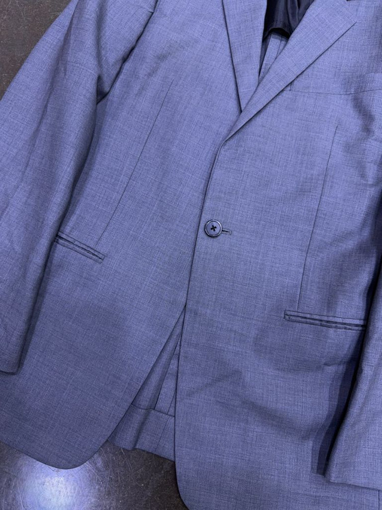 시스템옴므 울 그레이 수트셋업 자켓 팬츠 슬랙스 46--5