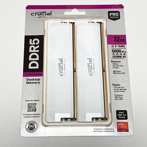 미사용) 크루셜 화이트 램 DDR5 32GB (16기가*2) 6000mhz 메모리