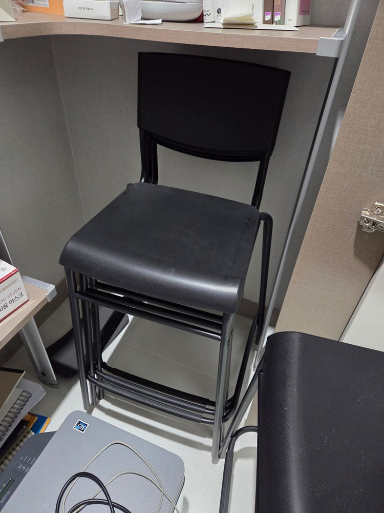 이케아 등받이바스툴 STIG 스티그 4개--1