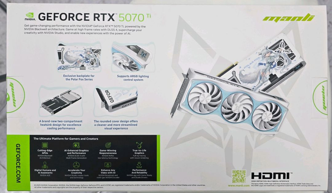 만리 지포스 RTX 5070 Ti 미개봉 새상품 이미지