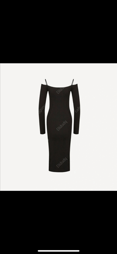 라플라 지젤 니트 원피스 블랙--3