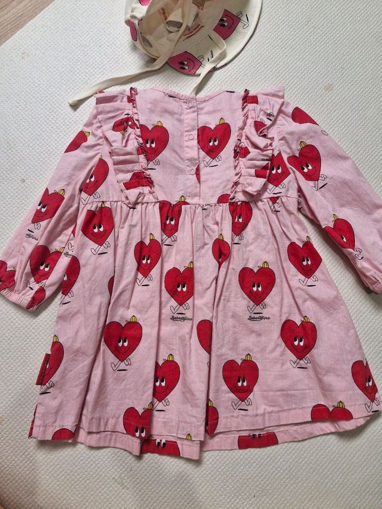 베베드피노 하트원피스100 /모자 세트--8