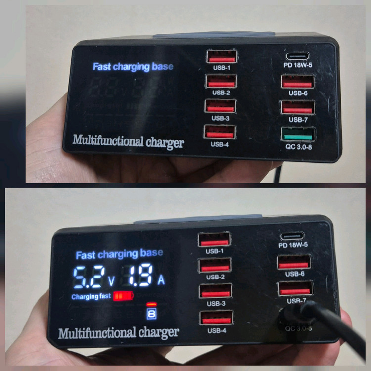 다기능 멀티 충전기(무선충전도 가능)--1