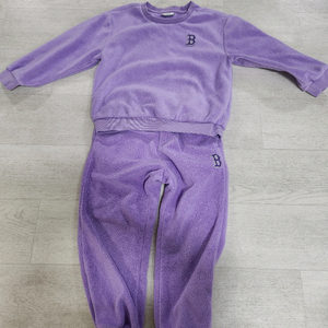 MLB 아동 플리스 상하세트 120 보라색