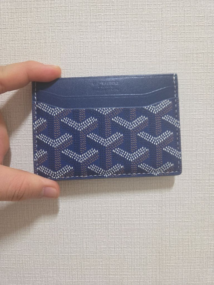 고야드 스페셜컬러 블루 카드지갑--1