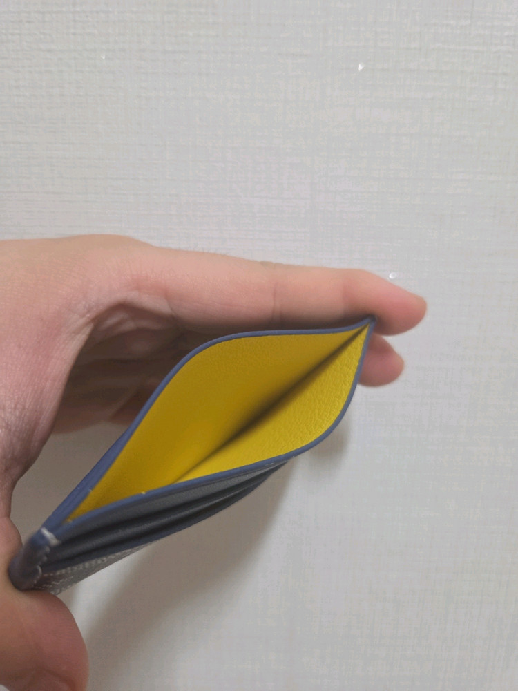 고야드 스페셜컬러 블루 카드지갑--2