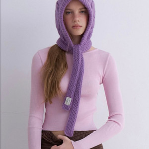 뮈르뮈르 피앤 모헤어 헤드셋 바라클라바 차콜 새상품