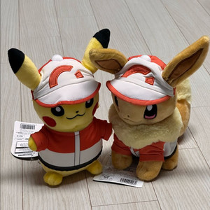 포켓몬 레츠고 피카츄 이브이 트레이너 중형 인형 세트