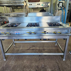 업소용 3구 가스레인지 간택기 화구 버너 가스 전판 철판 그리들 부침기