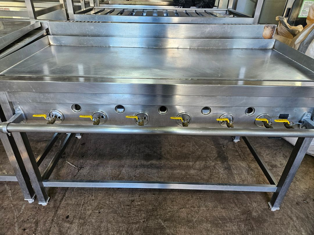 업소용 3구 가스레인지 간택기 화구 버너 가스 전판 철판 그리들 부침기--5