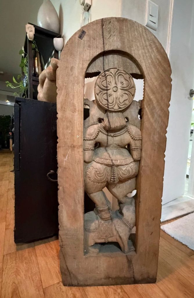 인도산 나무 조각 코끼리 가네샤 신상 장식품 이미지