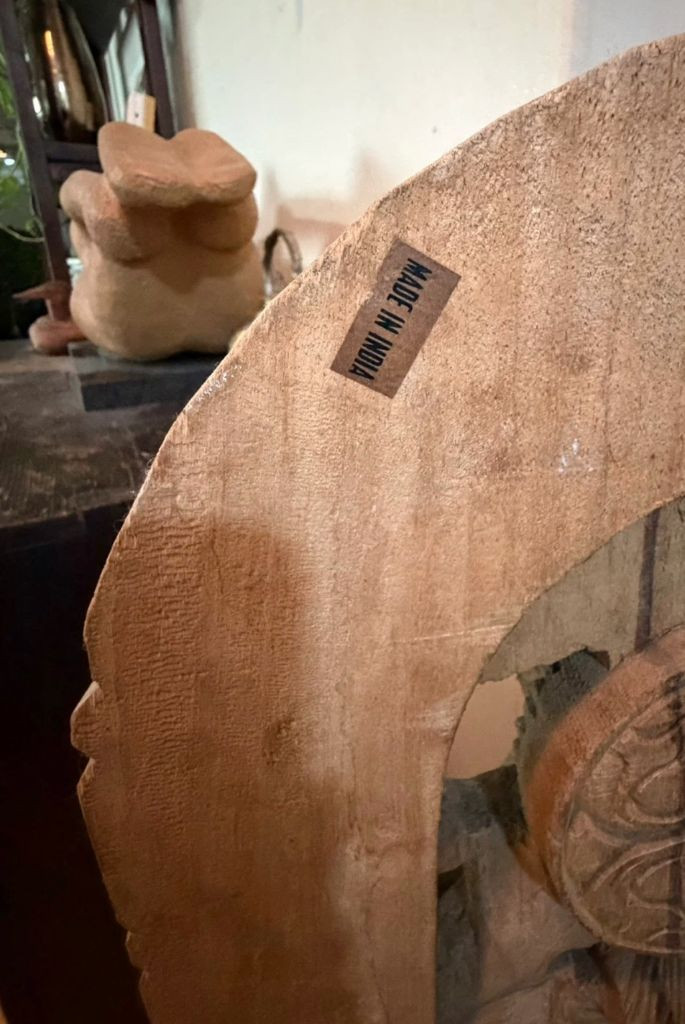 인도산 나무 조각 코끼리 가네샤 신상 장식품 이미지