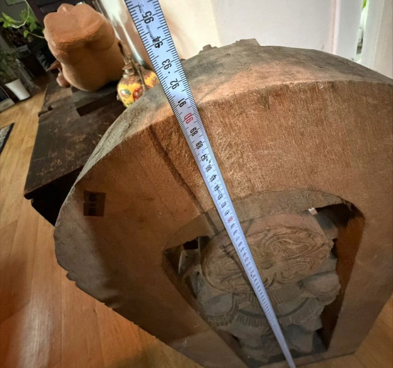 인도산 나무 조각 코끼리 가네샤 신상 장식품 이미지