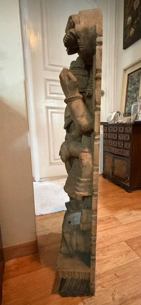 인도산 나무 조각 코끼리 가네샤 신상 장식품 이미지