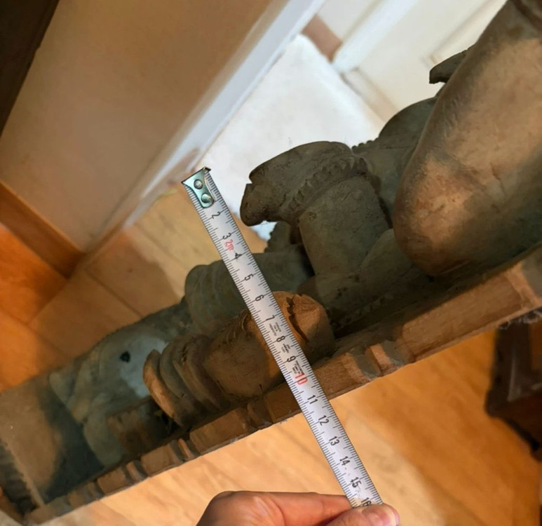 인도산 나무 조각 코끼리 가네샤 신상 장식품 이미지