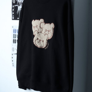 W(M) 엠블러 맨투맨 티셔츠 빅로고 블랙 올드스쿨