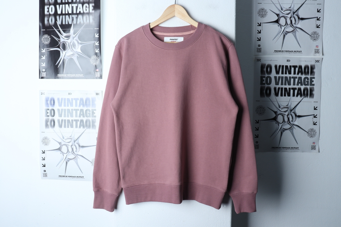 (M-L) 로맨틱 파이어리츠 맨투맨 티셔츠 무지 핑크--1