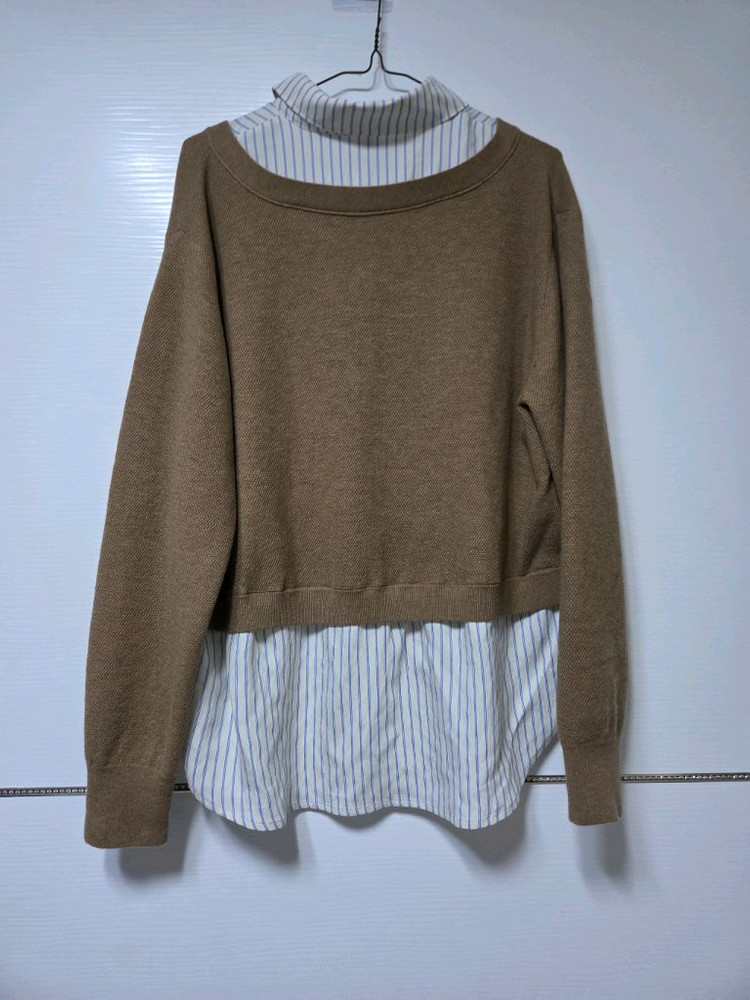 한섬 25fw신상 시스템 셔츠레이어드 가디건 프리--11