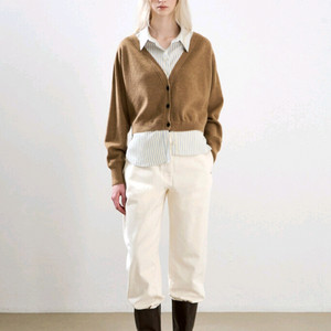 한섬 25fw신상 시스템 셔츠레이어드 가디건 프리