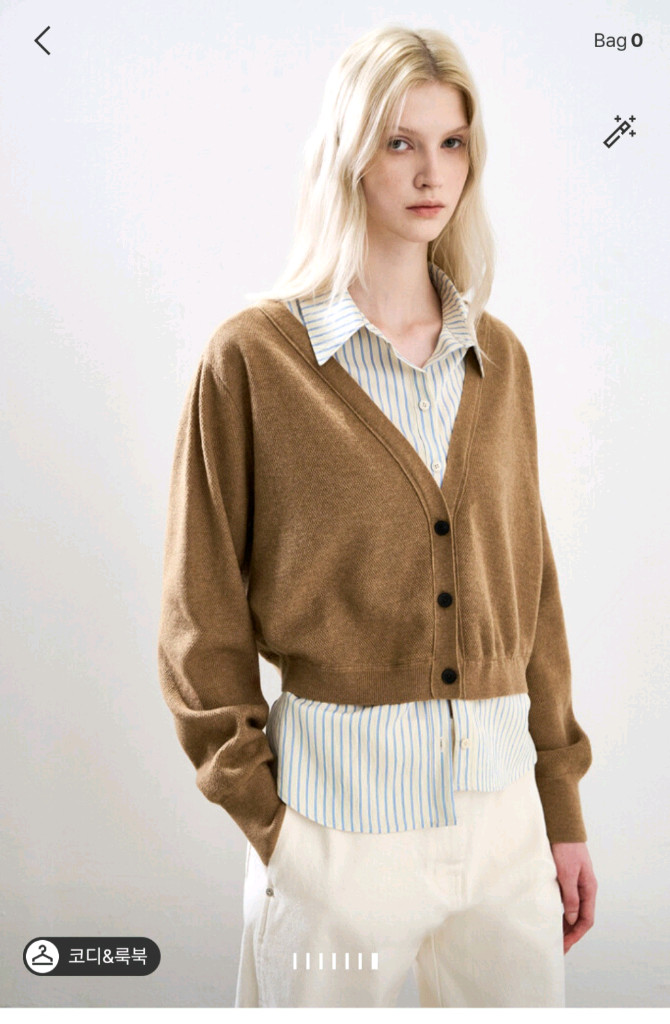 한섬 25fw신상 시스템 셔츠레이어드 가디건 프리--1