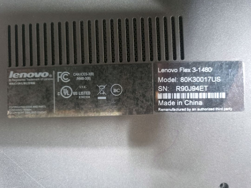 부품용노트북 레노버 Flex 3-1480 이미지