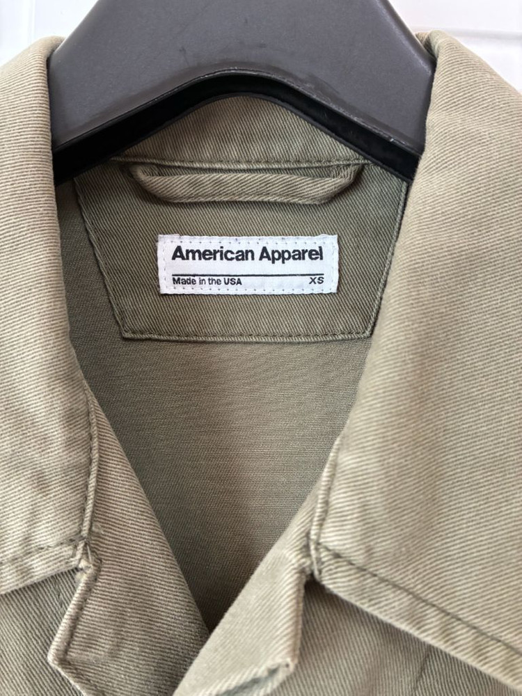 아메리칸어패럴 유니섹스 코튼 트윌 밀리터리 재킷 - 카키 / XS--3